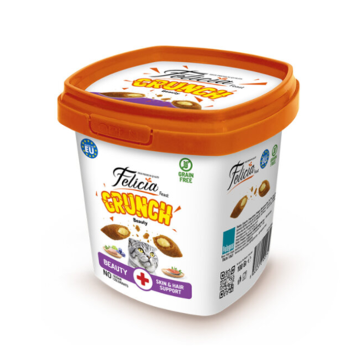 Felicia Crunch Beauty Grain Free Snak Gtas ga Derma -Trixoma 100gr